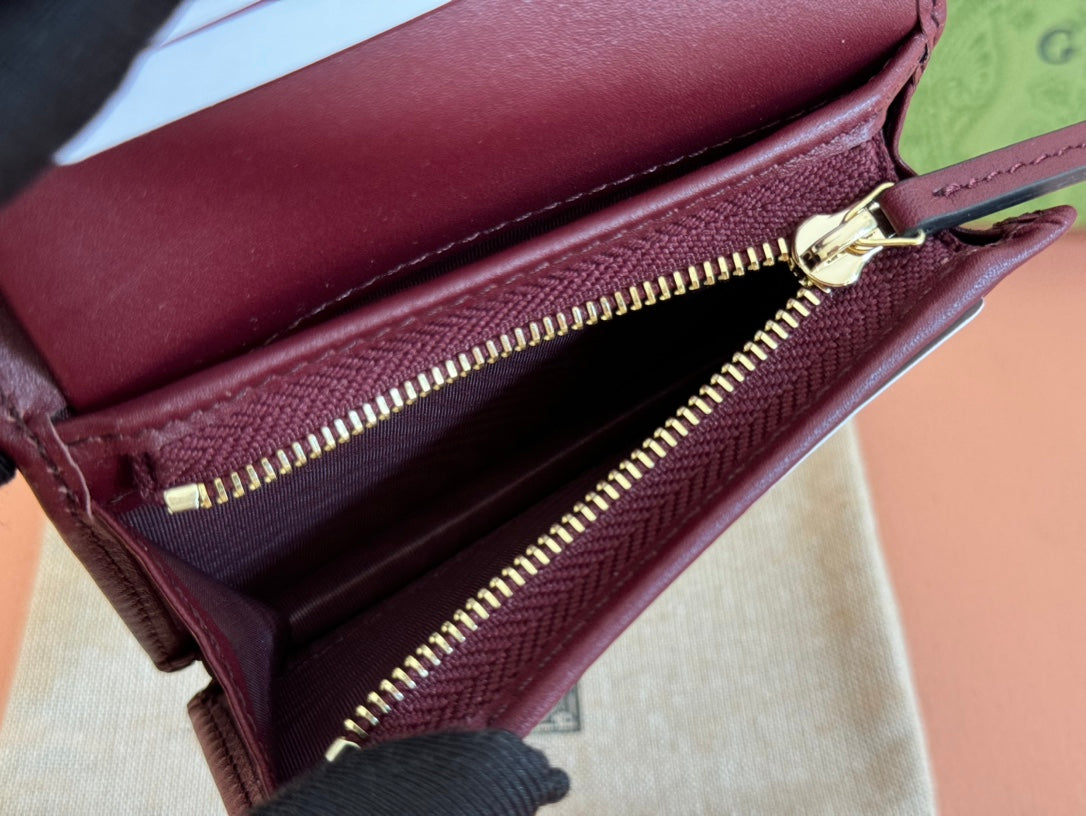 ホースビット 1955 カードケース ウォレット 11インチ ベージュ ダークブラウン 新品 GG＆ロッソ アンコラ レッドカーフスキン