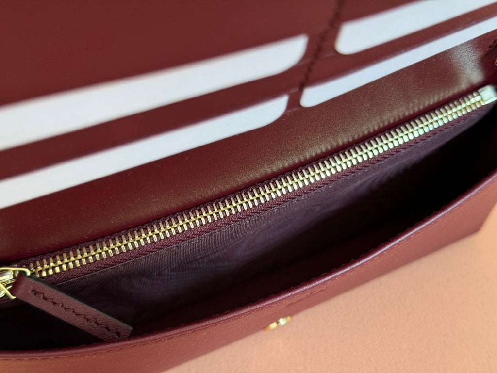 ホースビット 1955 ウォレット オン チェーン 19 ベージュ ダークブラウン 新品 GG＆ロッソ アンコラ レッドカーフスキン