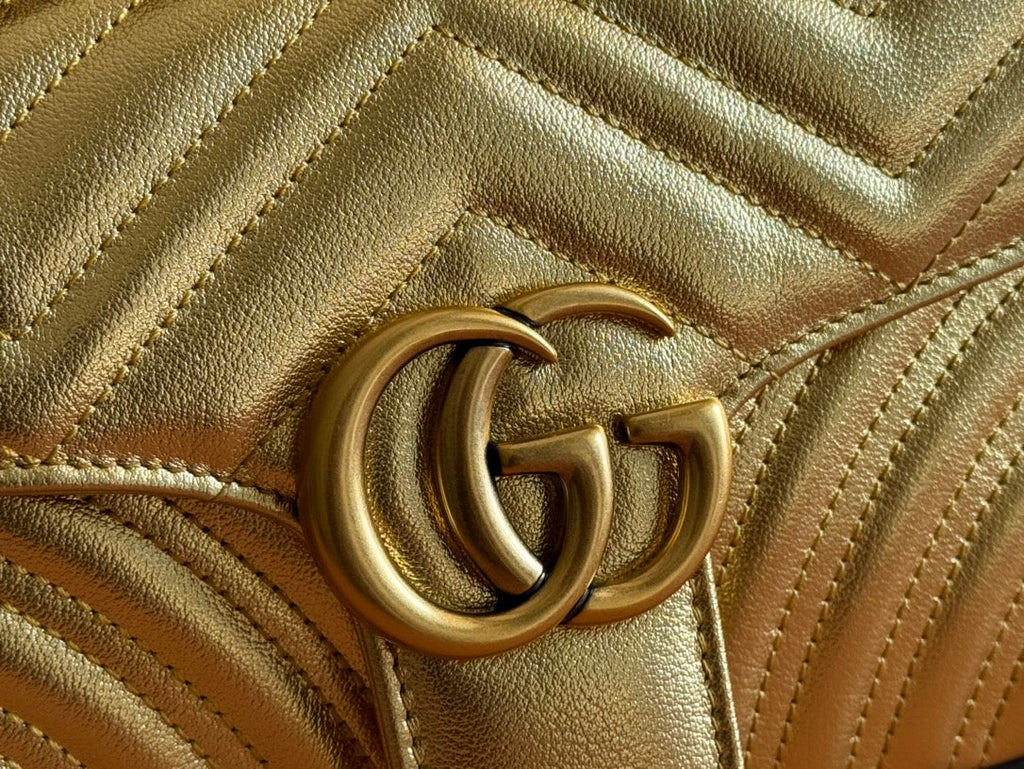 マーモント ミディアム ショルダーバッグ 26 イエロー グロッシーカーフスキン