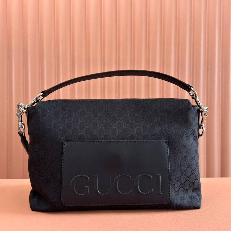 ラージクロスボディバッグ 36インチ ブラックキャンバス