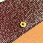 GG MARMONT WALLET ON CHAIN 20 DARK RED AND BEIGE IN CALFSKIN