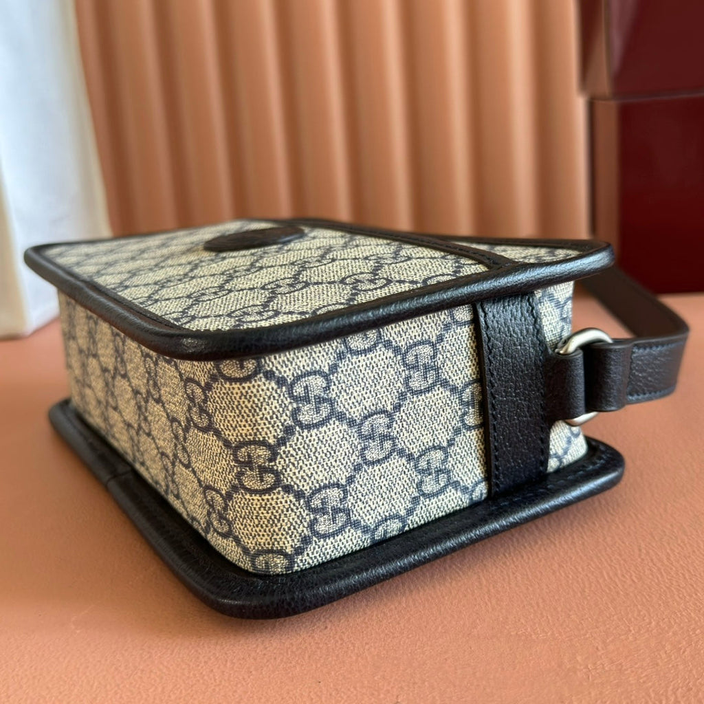 グッチ ミニバッグ 22 ブラック インターロッキングG キャンバス