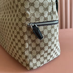 グッチ 25S オフィディア ミディアム ダッフルバッグ 44 ベージュ キャンバス＆ブラウン カーフスキン