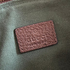 グッチ 25S オフィディア ミニボストンバッグ 16 ベージュキャンバス＆ブラウンカーフスキン