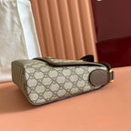 グッチ 25S オフィディア スモールバッグ 28 ベージュキャンバス＆ブラウンカーフスキン