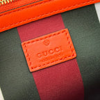 GUCCI 25S EMBLEM BAG 25 IN BEIGE AND BLACK CALFSKIN