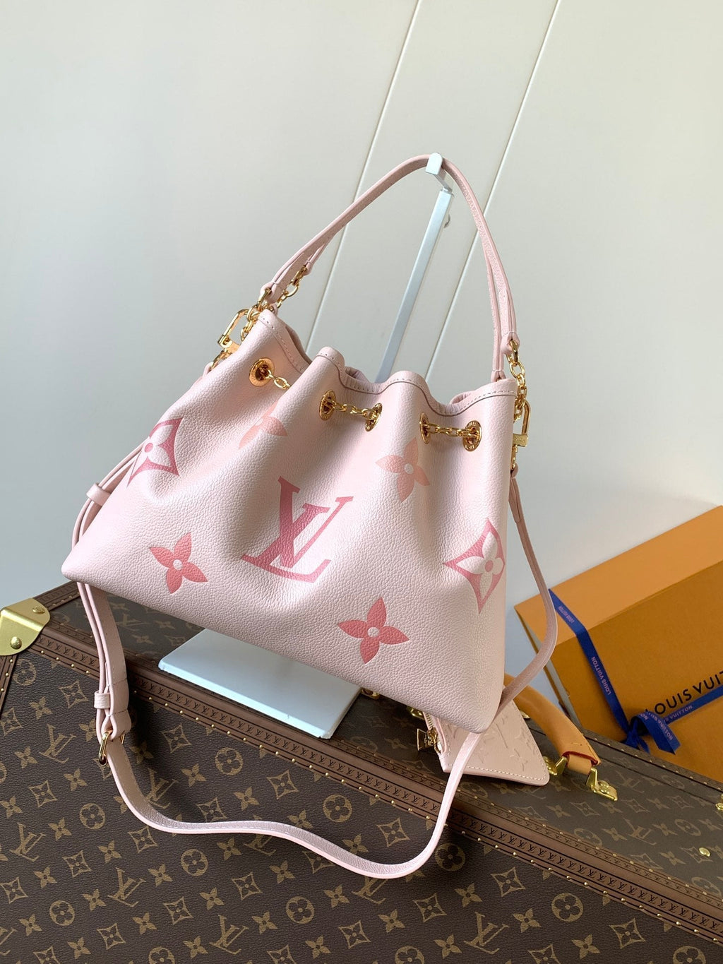 BUNDLE BAG 28 IN PINK MONOGRAM EMPREINTE COWHIDE