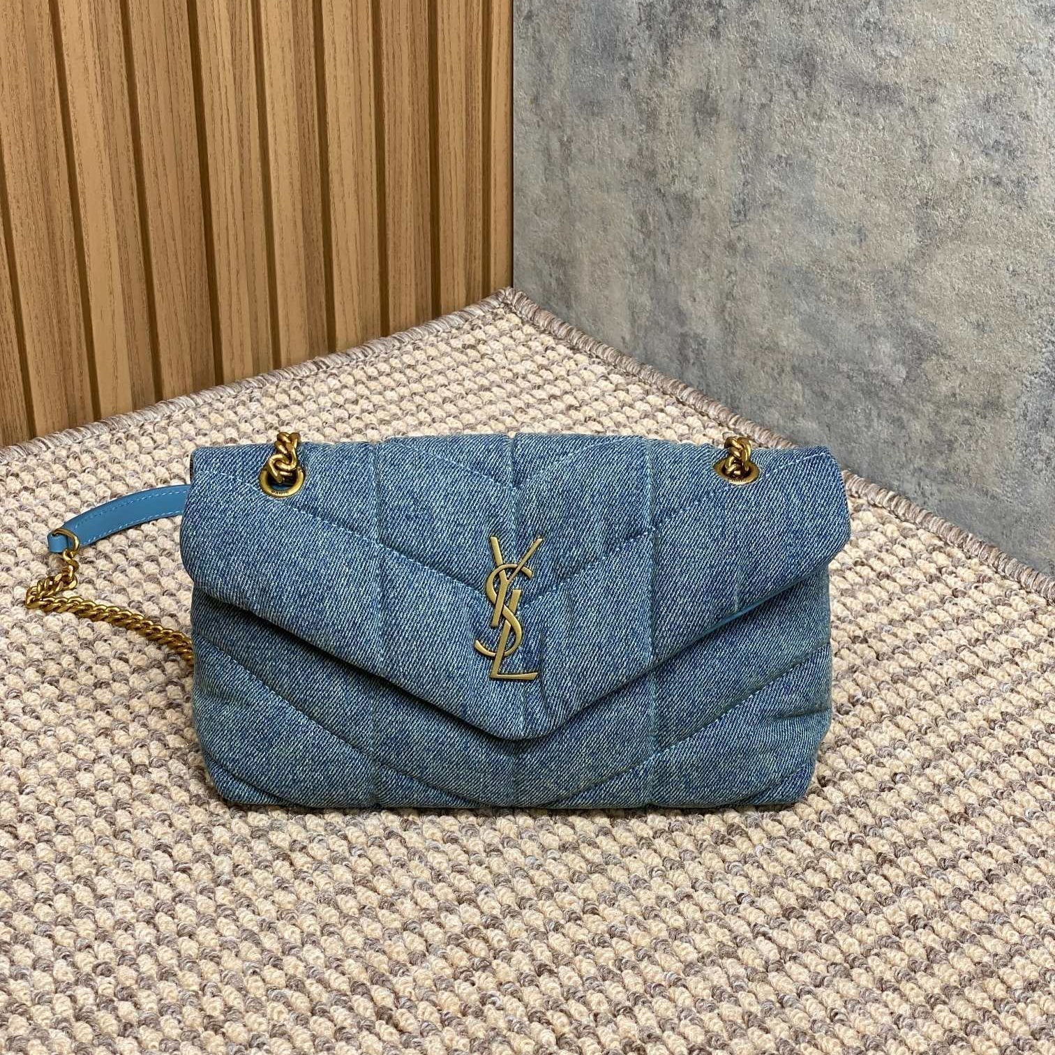 パファートイ 23インチ ブルーデニム ゴールドハードウェア