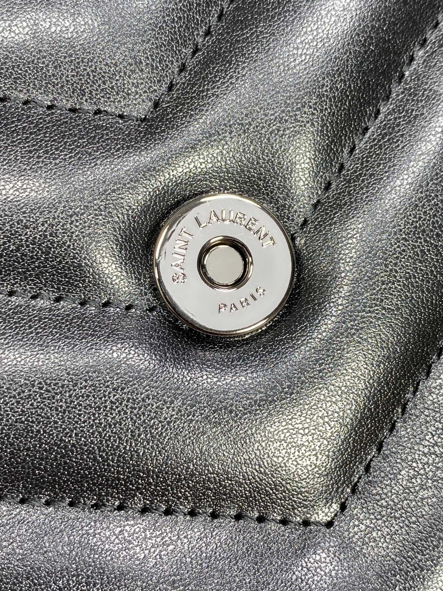 ルル ショルダーバッグ 32インチ ブラック キルティングラムスキン ブラック金具