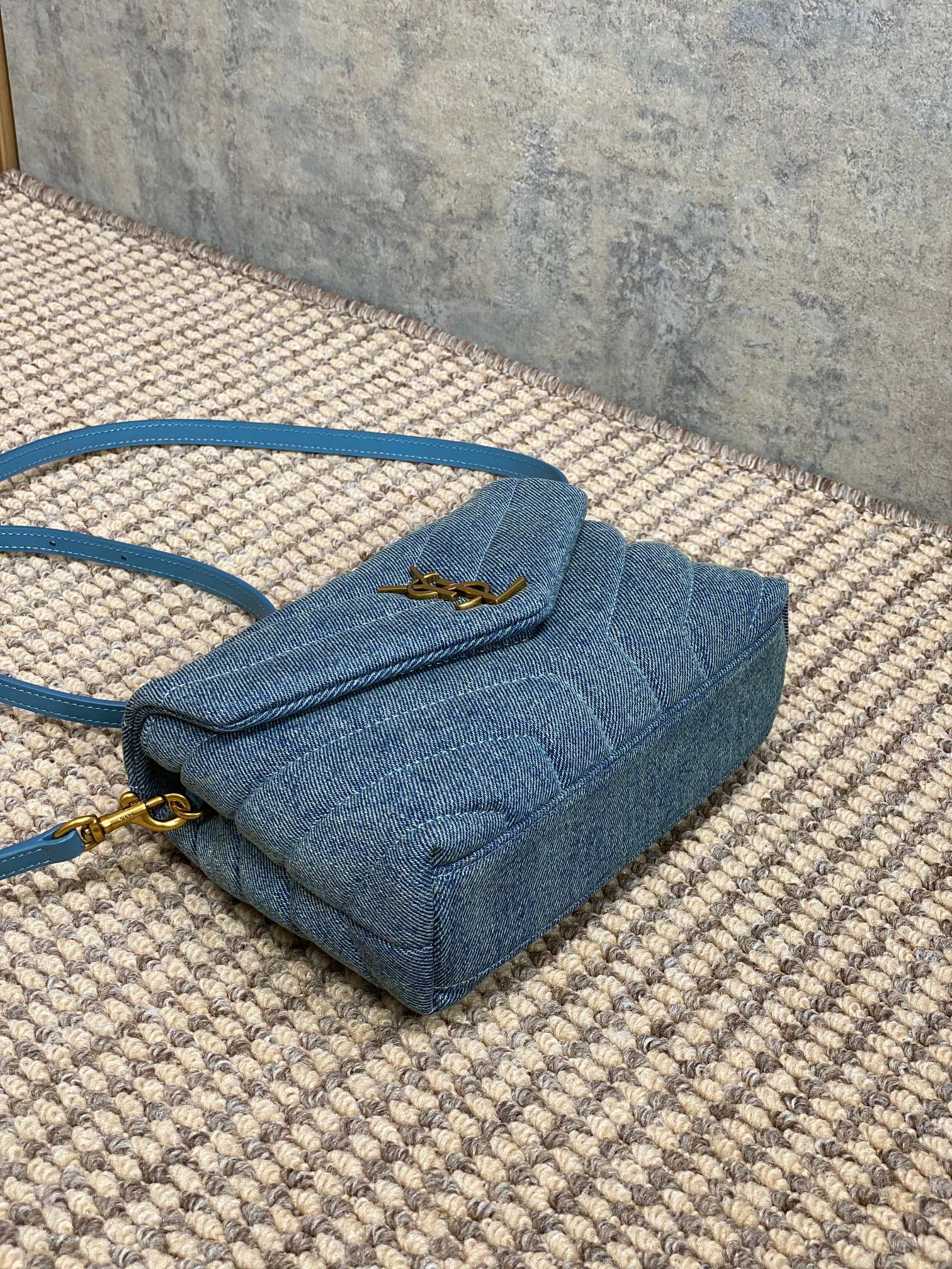 ルル ミニバッグ 20インチ ブルーデニム ゴールド金具