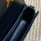 SOLFERINO SMALL SATCHEL 19 IN BLACK CALFSKIN GOLD HARDWARE