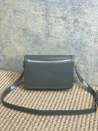 SOLFERINO SMALL SATCHEL 23 IN DARK GREY CALFSKIN GOLD HARDWARE