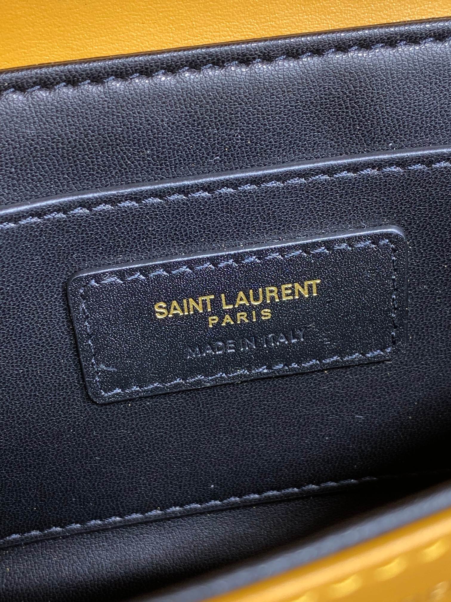 ソルフェリーノ スモールサッチェル 19インチ サフランイエロー カーフスキン ゴールド金具