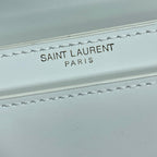 VOLTAIRE HALF-MOON SHOULDER BAG 24 IN WHITE CALFSKIN GOLD METALLIC