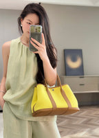 ガーデンパーティー 30cm イエロー トイレットペーパー コットンキャンバスとベージュ マルファカーフスキン