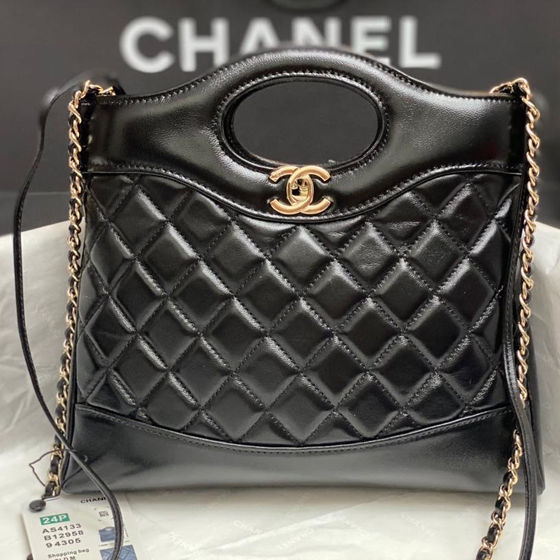 CCミニ23 ショッピングバッグ（ブラックカーフスキン）