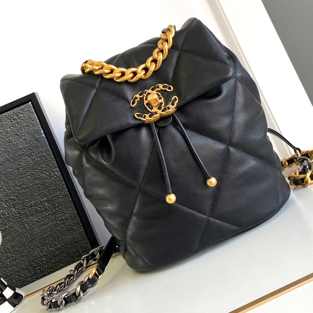 CCバックパック 26インチ ブラックカーフスキン ゴールド金具