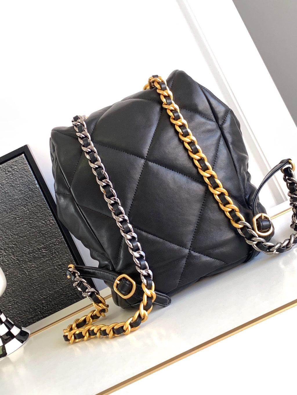 CCバックパック 26インチ ブラックカーフスキン ゴールド金具