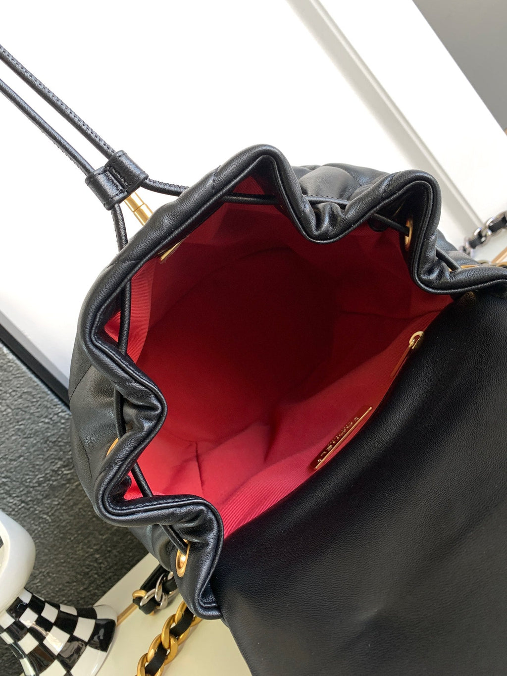 CCバックパック 26インチ ブラックカーフスキン ゴールド金具