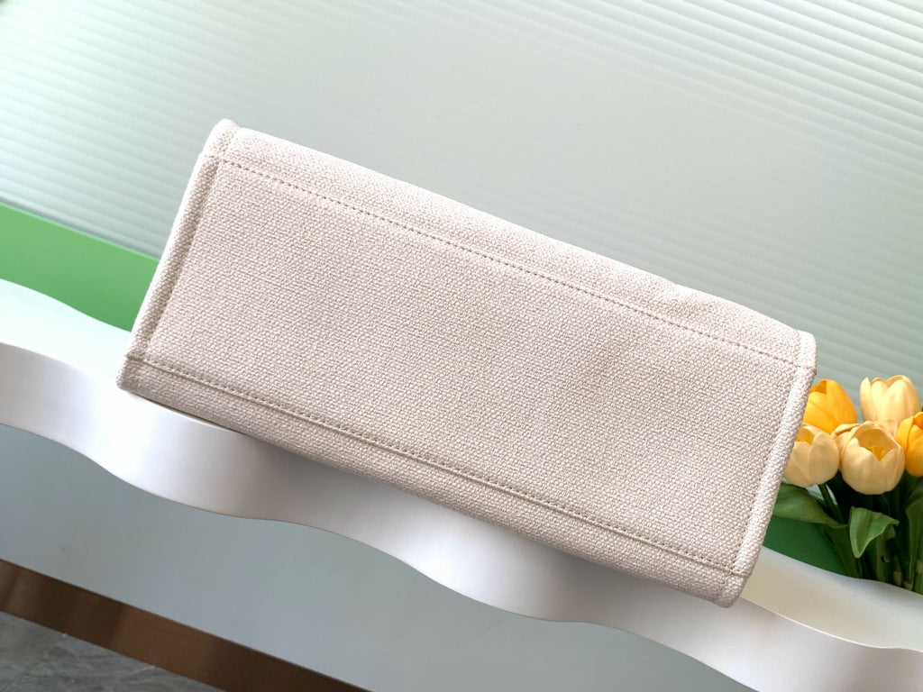 ショッピングバッグ 38 ホワイト ブルー イエロー キャンバス