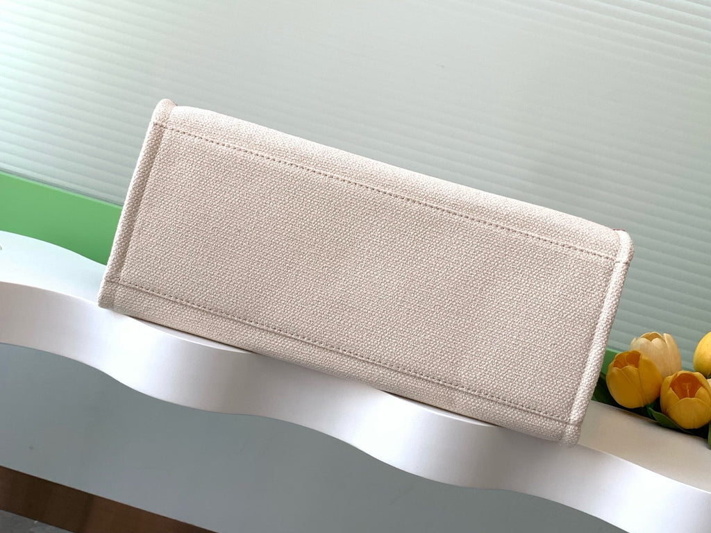 ショッピングバッグ 38 ホワイト、レッド、ネイビーブルーのキャンバス