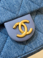 ドローストリング バケット バックパック 24インチ マリブブルー デニム ゴールド金具