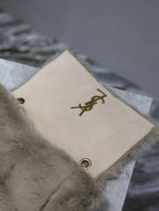 ケイト スモールバッグ 22インチ エクリュベージュ ラビットファー ゴールドチェーン