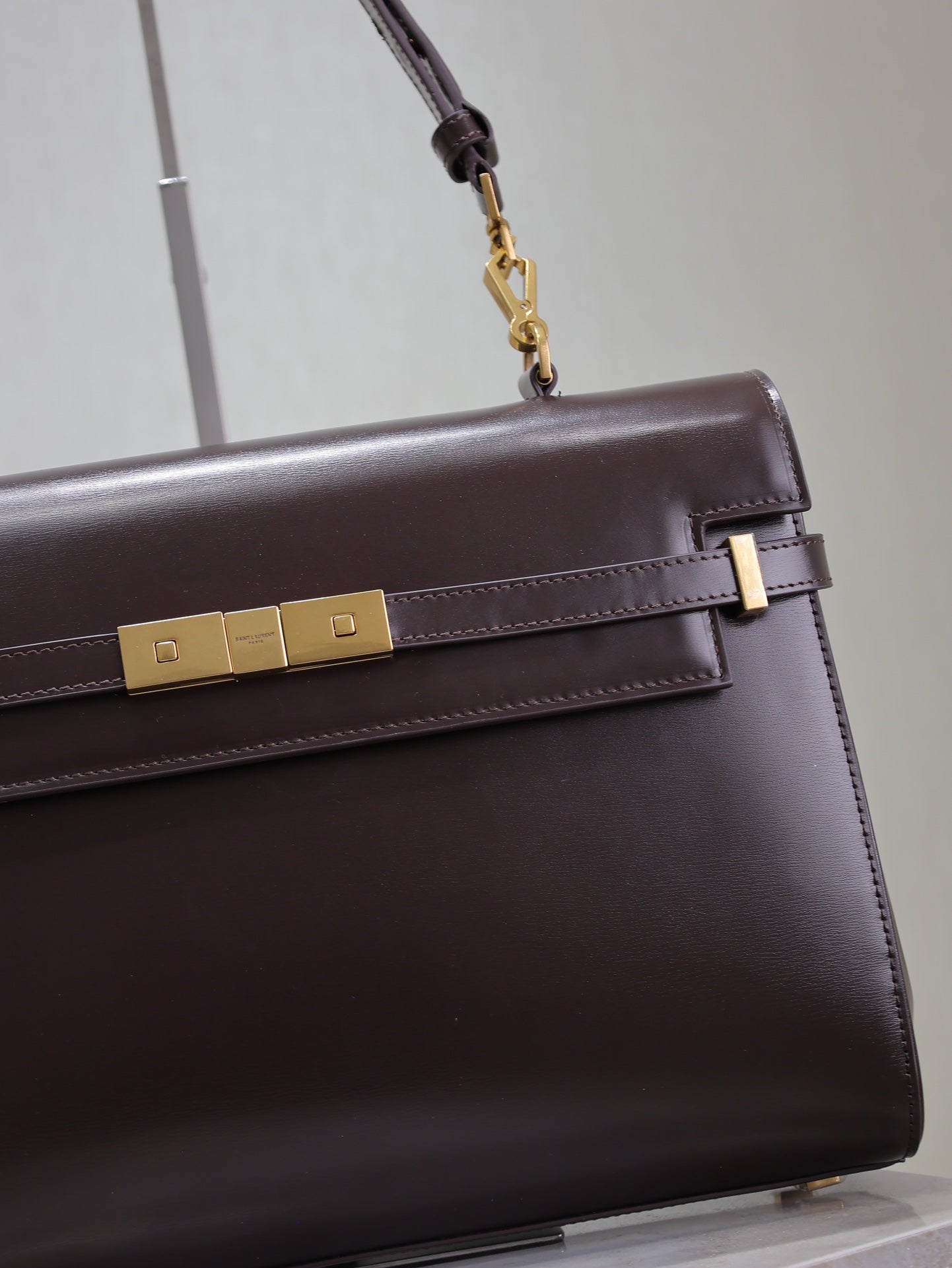 マンハッタン トップハンドルバッグ 32インチ ブルネットブラウン カーフスキン