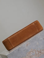 LE 5 À 7 ショルダーバッグ 25 ブラウニースエード＆ホワイトシアリングトリム