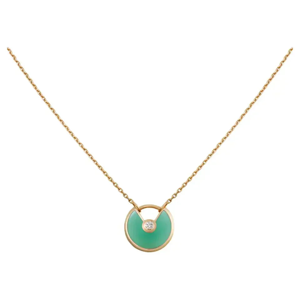 [⭐JeweliWhal]AMULETTE GOLD MALACHITE NECKLACE