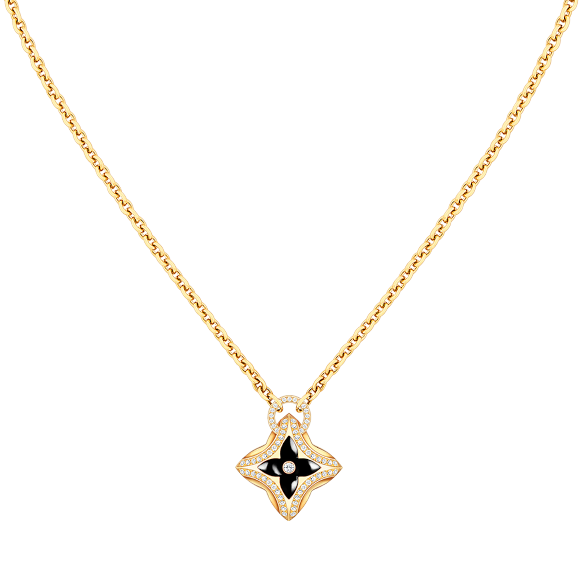 [⭐JeweliWhal]STAR PEDANT PINK GOLD DIAMOND NECKLACE