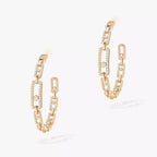 [[⭐JeweliWhal]Move Link Diamond Hoop Earrings