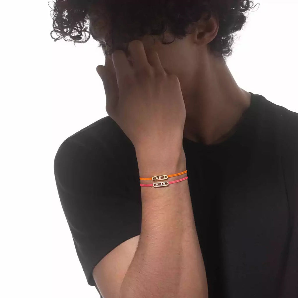 [⭐JeweliWhal]Messika Care(s) pink cord pavé bracelet