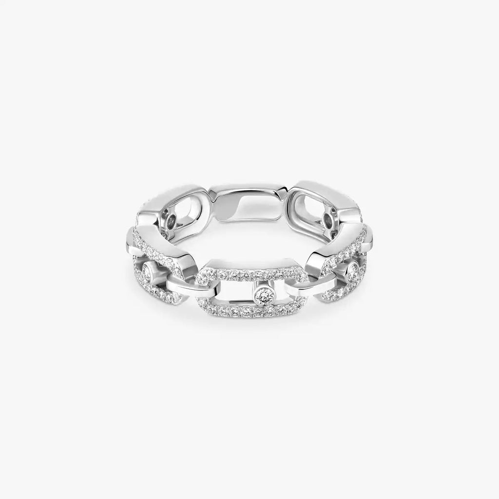 [⭐JeweliWhal]Move Link Pave_-Set Diamond Ring in Gold