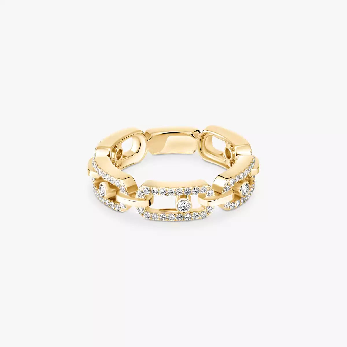 [⭐JeweliWhal]Move Link Pave_-Set Diamond Ring in Gold