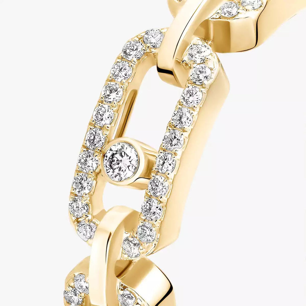[⭐JeweliWhal]Move Link Pave_-Set Diamond Ring in Gold