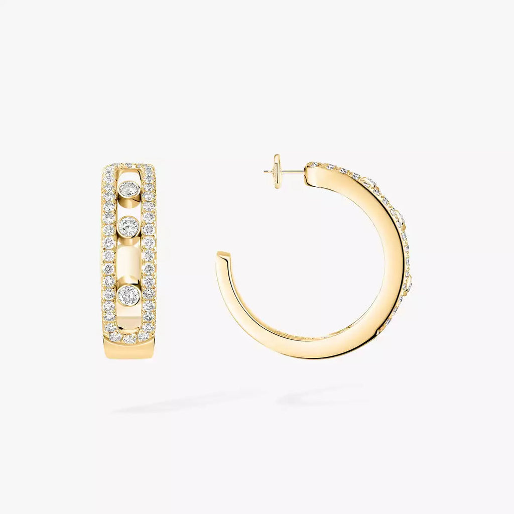 [⭐JeweliWhal]Diamond Pave_ Hoop Earrings Move