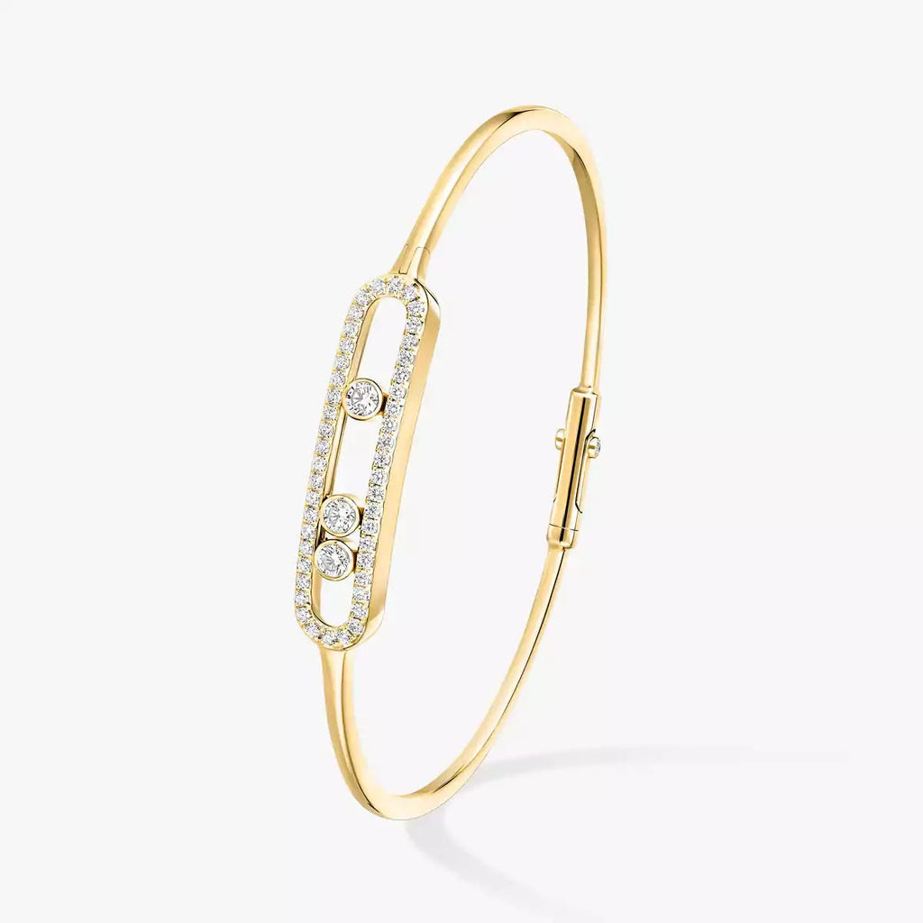 [⭐JeweliWhal]Move Pavé Diamond Bangle Bracelet M