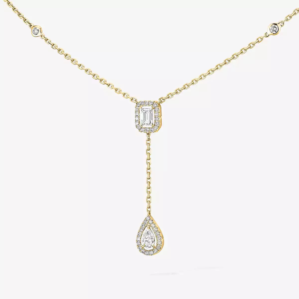 [⭐JeweliWhal]Gold Diamond Tie Necklace