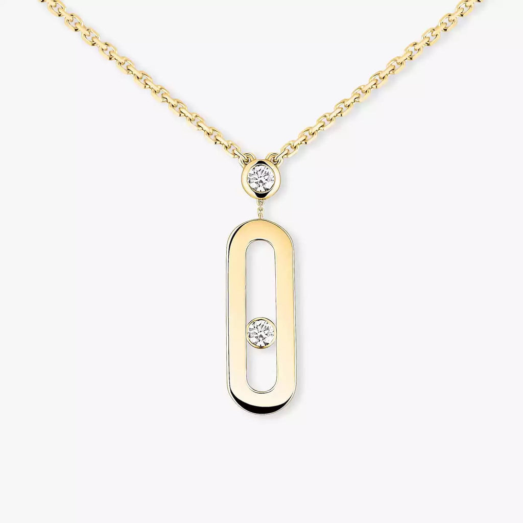 [⭐JeweliWhal] Move Uno Gold Diamond Long Necklace
