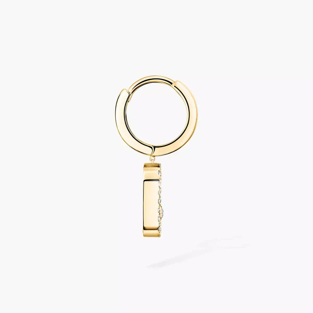 [⭐JeweliWhal]Move Uno Single Diamond Hoop Earring