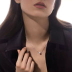[⭐JeweliWhal]Diamond Necklace 0,20ct Brilliant Shape Joy