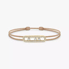 [⭐JeweliWhal]Messika Care(s) pink cord pavé bracelet