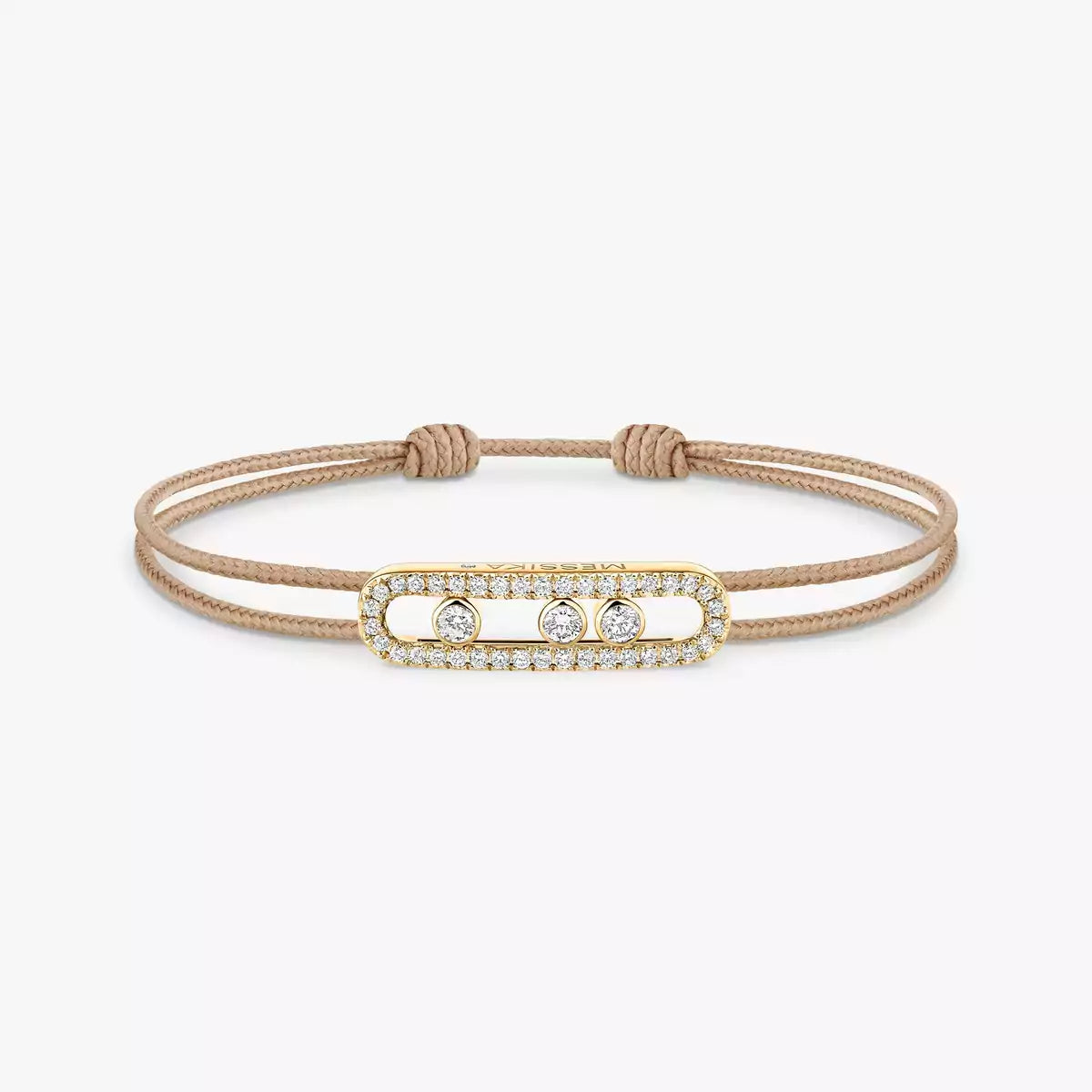 [⭐JeweliWhal]Messika Care(s) pink cord pavé bracelet
