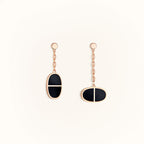 [⭐JeweliWhal]CHAINE VERSO BLACK CERAMIC EARRINGS
