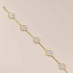 [⭐JeweliWhal]CLOVER WHITE PEARL MOP 5 MOTIF BRACELET COLLECTION