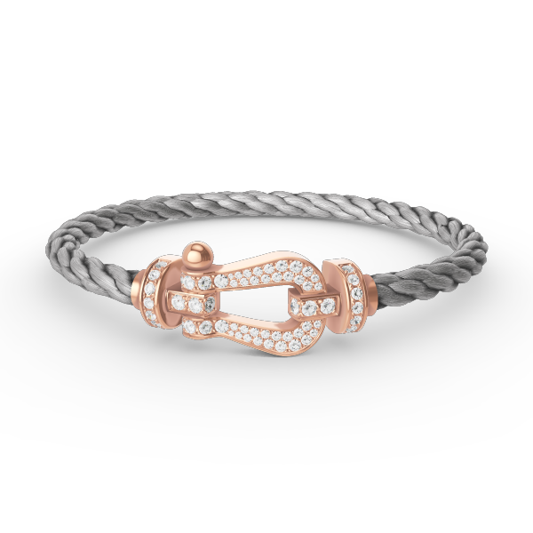 [⭐JeweliWhal]FORCE LARGE HORSESHOE FULL DIAMOND BRACELET ROSE GOLD