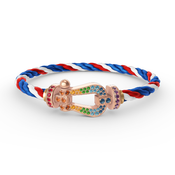 [⭐JeweliWhal]フォース ラージ ホースシューカラー ダイヤモンドブレスレット ローズゴールド