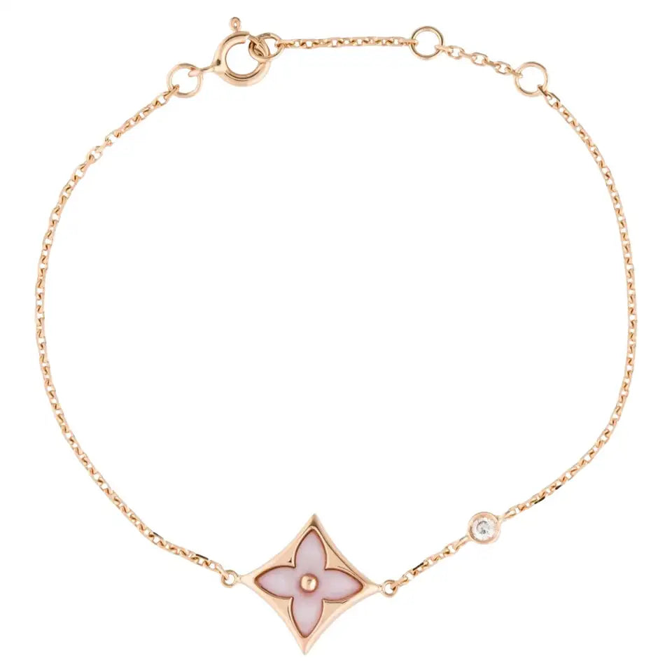 [⭐JeweliWhal]STAR 1 DIAMOND PINK GOLD BRACELET