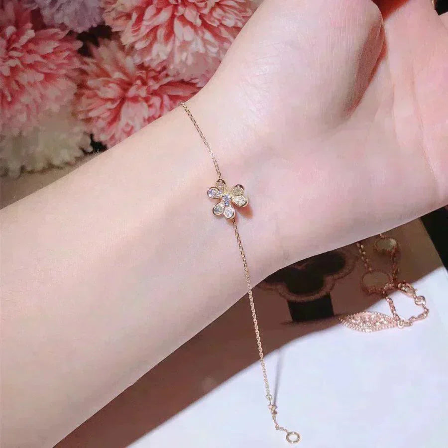 [⭐JeweliWhal]フリヴォル ゴールド フラワー ダイヤモンド ブレスレット